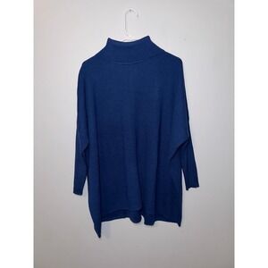 New York and Company Women's Royal Blue‎ Turtleneck Sweater - Medium